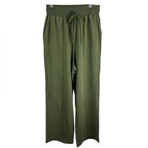 Farm Rio  Olive Green Drawstring Pants wide leg size small pants